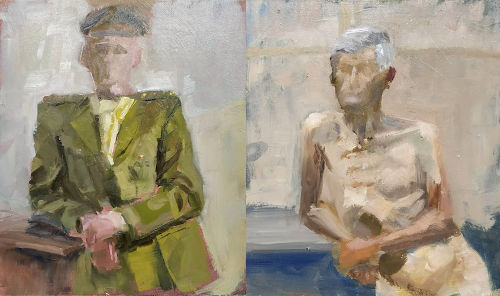 Male figure clothed and unclothed