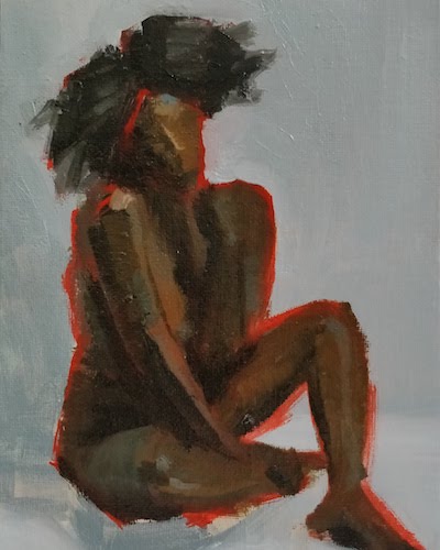 Seated figure study